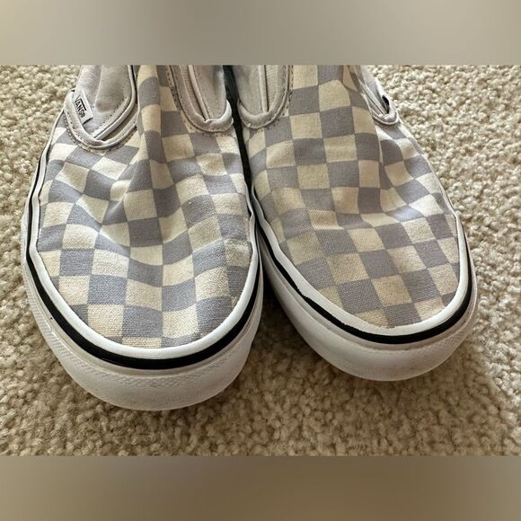 Gray and white checkered vans sz 6.5 youth - Picture 6 of 7